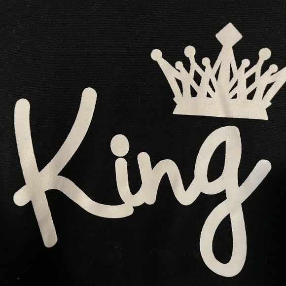 XXL Mens Black “King” Hooded Sweatshirt - Picture 8 of 12